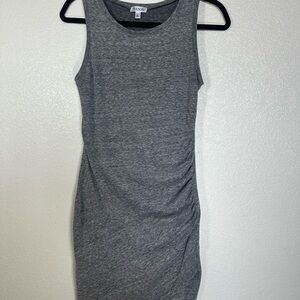 Tildon Gray Ruched Sheath Mini Dress